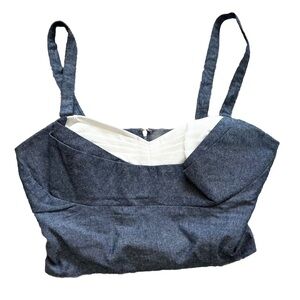 TRASHY DIVA NWT by Candice Gwinn Lena Chambray Blouse Size 8 Pin Up Rockabilly